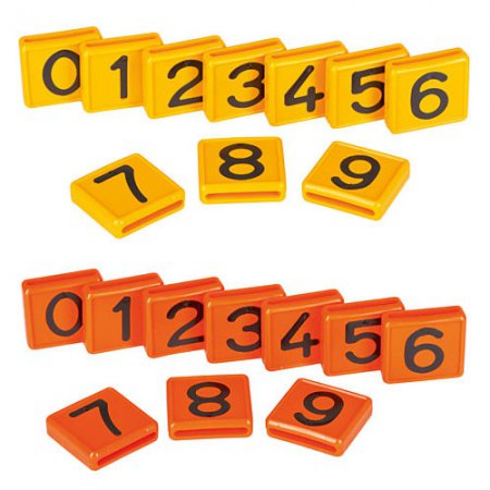 Séries de numéros - 1059O/100 - Numéros de 0 à 9 orange prix pièce (emballage de 10) / par 100 numéros