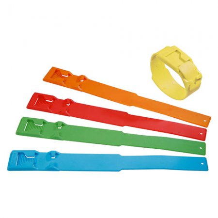 Bracelet de marquage plastique pour bovins DESTOCK - 12401 - Bracelet de marquage plastique pour bovins jaune DESTOCK