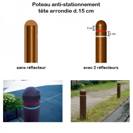 Poteau-anti-stationnement-tête-arrondie-d.15-cm