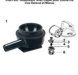 Interpuls-adaptateur-clapet-couvercle-inox-Delaval-Manus