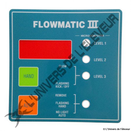 Autocollant lexan Flowmatic III adaptable Fullwood-Packo - B2084/3 - Autocollant lexan Flowmatic III adaptable Fullwood-Packo /Prix piéce par 3 minimum
