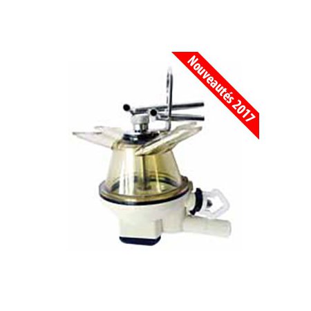 Griffe Flo Star avec coupure de vide adaptable Boumatic - 220023/3 - Embase blanche Flo Star nue avec trou pour coupure de vide adaptable Boumatic /Prix pièce par 3