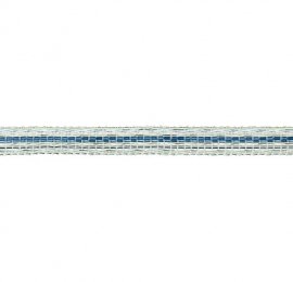 Ruban nylon blanc/bleu 10mm avec 4 fils conducteurs inox d.0,20mm