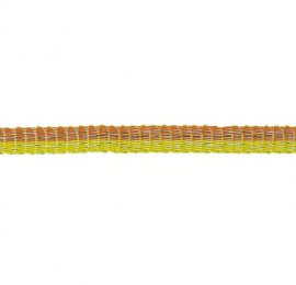 Ruban nylon jaune/orange 10mm avec 4 fils conducteurs inox d.0,20mm