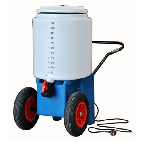 Mlangeur mobile 110L plastique 2 roues - Le veau: mlangeurs, cuves, taxis la Mlangeur mobile 110L plastique 2 roues - Le veau: mlangeurs, cuves, taxis la