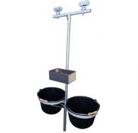 Servante inox suspendue 2 seaux