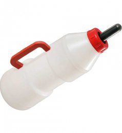 Biberon pour veaux avec poignée et tétine noire - 2,5L