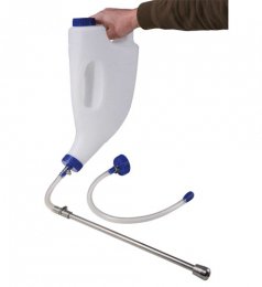 Biberon pour veaux avec 2 poignées 1 sonde métal + 1 sonde PVC - 4L