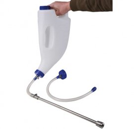 Biberon pour veaux avec 2 poignées 1 sonde métal + 1 sonde PVC - 4L