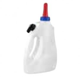 Biberon pour veaux avec valve et tétine rouge col étroit - 2,5L