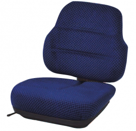 Assise dossier SC70 tissu + 1/2 glissières sup