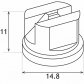 Buse Lechler QS 80 céramique ISO - 12983 - Buse Lechler QS 80 - 025 céramique violet ISO