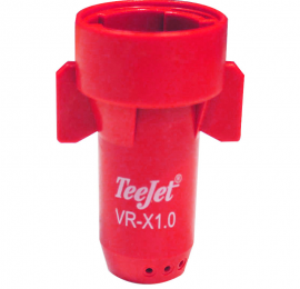 Ecrou buse TeeJet Streamjet 7 filets débit variable rouge