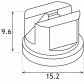 Buse TeeJet TP 65 laiton - 13153 - Buse TeeJet TP 65 - 005 laiton