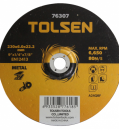disque à ebarber DEP.230X6X22mm Tolsen