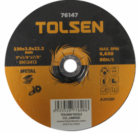 Disque à tronconner DEP.230X3X22mm Tolsen