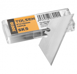 Jeu de 10 lames de cutter 61x19mm Tolsen