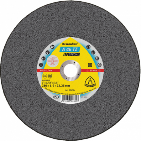 Disque à tronconner  230mm X1,9- haute performance Klingspor - 13500 - Disque à tronconner  230mm X1,9- haute performance / Prix unitaire par lot de 25