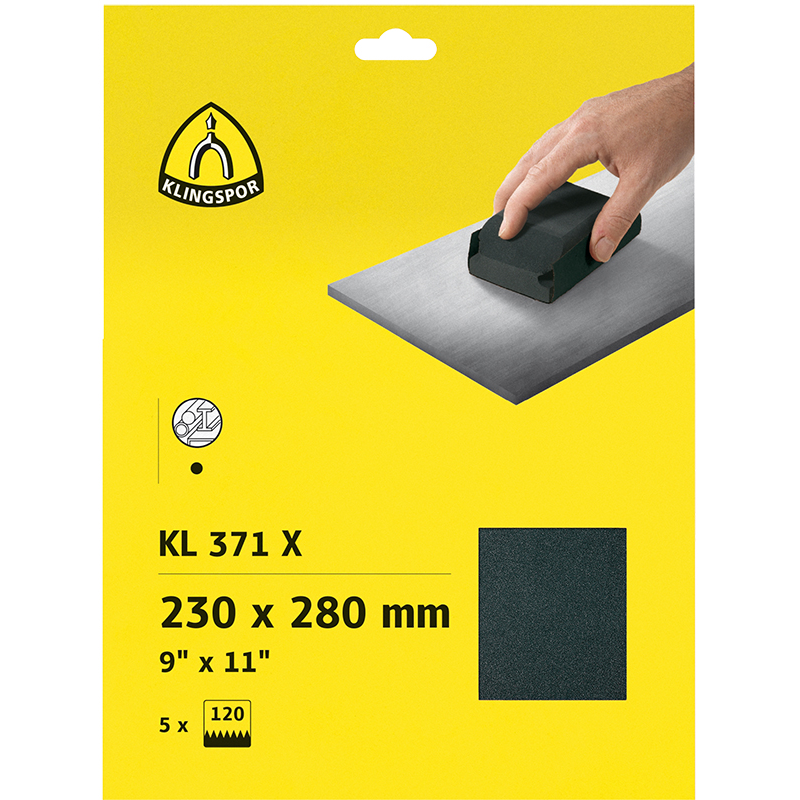 Paquet de 5 feuilles abrasives grain 240 Klingspor - Abrasif - Abrasif