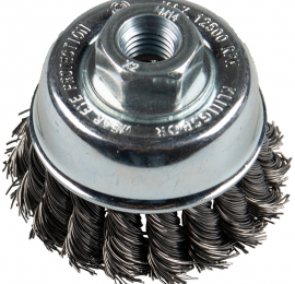 Brosse à boisseau fil torsadé d.65mm Klingspor