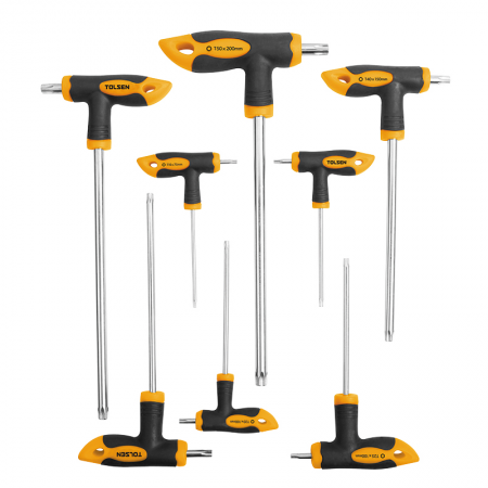 Kit 8 clés Torx type poignée T Tolsen - 13707 - Kit 8 clés Torx type poignée T Tolsen
