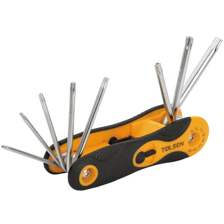 Poignée jeu de 8 clés Torx Tolsen - 13763 - Poignée jeu de 8 clés Torx Tolsen