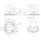 Base ronde + rotule d.1,5" RAM sous blister / à l'unité - 15008 - Base ronde + rotule d.1,5" RAM sous blister / à l'unité