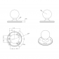 Base ronde + rotule d.1,5" RAM en vrac / à l'unité - 15009 - Base ronde + rotule d.1,5" RAM en vrac / à l'unité