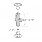Bras de fixation 9,37cm pour boule d.1" RAM en vrac / à l'unité - 15022 - Bras de fixation 9,37cm pour boule d.1" RAM en vrac / à l'unité