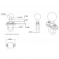 Bras pour tube rond + rotule d.1,5" RAM sous blister / à l'unité - 15023 - Bras pour tube rond + rotule d.1,5" RAM sous blister / à l'unité