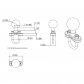 Bras pour tube rond + rotule d.1,5" RAM en vrac / à l'unité - 15027 - Bras pour tube rond + rotule d.1,5" RAM en vrac / à l'unité