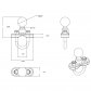 Rotule 1" pour fixation sur tube rond RAM en vrac / à l'unité - 15031 - Rotule 1" pour fixation sur tube rond RAM en vrac / à l'unité