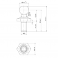 Rotule pour cage E23 D10 M6 en vrac / à l'unité - 15076 - Rotule pour cage E23 D10 M6 en vrac / à l'unité