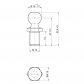Rotule pour cage E27 D13 M10 en vrac / à l'unité - 15086 - Rotule pour cage E27 D13 M10 en vrac / à l'unité