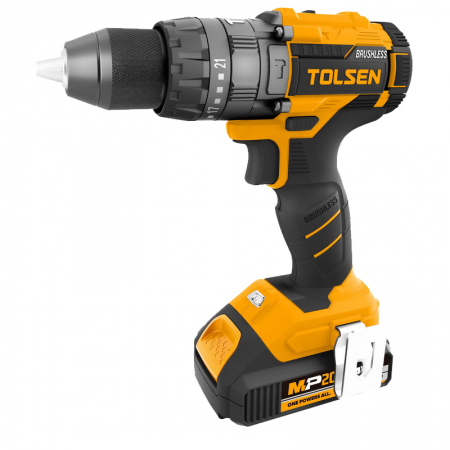 Perceuse visseuse à percussion Pro sans fil 2 batteries 2.0 AH Tolsen - 15187 - Perceuse visseuse à percussion Pro sans fil 2 batteries 2.0 AH Tolsen