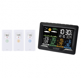 Station météo couleur avec prévision et 3 capteurs