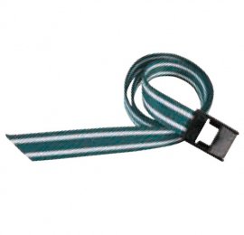 Collier de marquage nylon vert/blanc 130cm avec boucle plastique