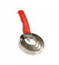 Etrille ronde en métal dents fines poignée plastique Iaber