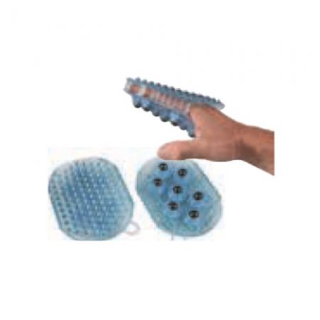 Etrille en gomme style gant avec boules magnétiques de massage - 15504 - Etrille en gomme style gant avec boules magnétiques de massage