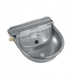 Abreuvoir inox 2,5L pour bovins/équins avec valve flottante PVC G 1/2"