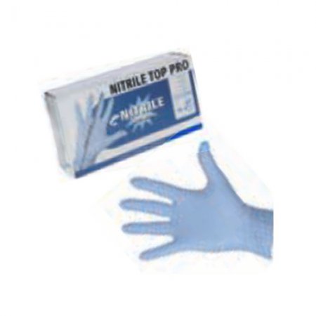 Gant nitrile bleu jetable Top Pro 24cm 6,8mil 0,17mm - 221661 - Gant nitrile bleu jetable Top Pro 24cm 6,8mil 0,17mm taille M / Lot de 100 pièces