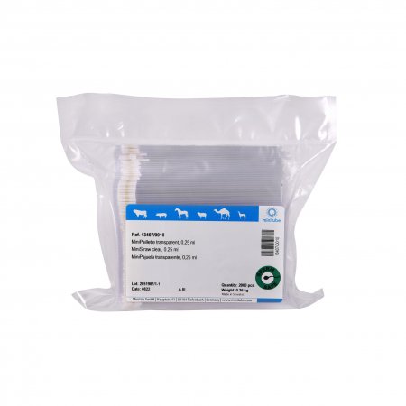 Paillette fine transparente minitube 0,25ml / Lot de 2000 pièces - 15616 - Paillette fine transparente minitube 0,25ml / Lot de 2000 pièces