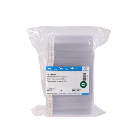 Paillette moyenne transparente minitube 0,5ml / Lot de 2000 pièces - 15617 - Paillette moyenne transparente minitube 0,5ml / Lot de 2000 pièces